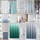 Polyester Shower Curtain, Waterproof Bath Curtain with Hooks