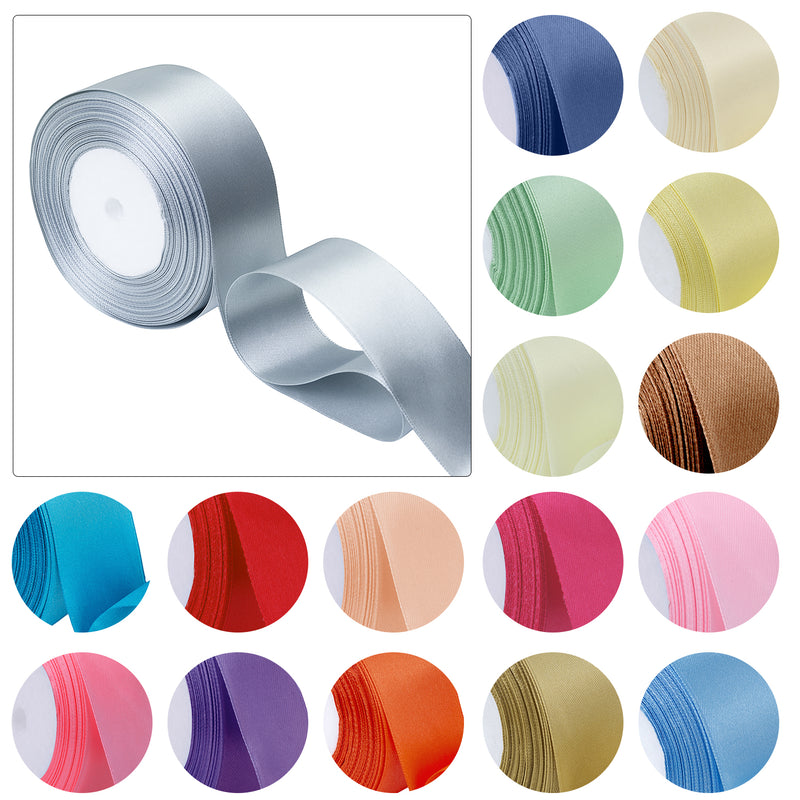 23mm Double Sided Satin Polyester Ribbon Roll For DIY Art & Craft, Gift Wrapping - 25 Metres