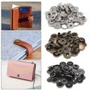 PRYM S Spring Press Studs, 15mm Brass Snap Fastener No-sew Buttons