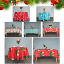 Tablecloth Christmas Washable Polyester Festive Table Cover Xmas Decoration  Christmas Party