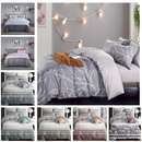 Printed Duvet Cover with Zipper Closure & Matching Pillow Covers - Single/Double/King