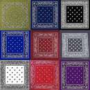  Cotton Bandanas Paisley Pattern Cowboy Bandana For Headband Scarf, Head Wrap, Wristband, Headwear, Raves, Riding, Outdoors, Parties, Pack of 3