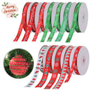 Christmas Grosgrain Ribbon for Gift Wrapping, Xmas Festive Decoration, Bows Making