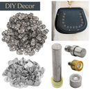 Gunmetal Skull Head Rivets With Pin Fixing Hand Tool Dies For DIY Craft Project, Leathercraft