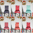 Christmas Spandex Chair Cover Stretch Washable Chair Slipcover Christmas Party Seat Cover