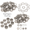 PRYM 12mm Pearl Snap Poppers Fasteners Stainless Steel Prong Ring Press Studs