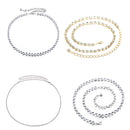 1 Row Diamante Waist Chain Belts for Women Fashion Accessory - Gold, Silver