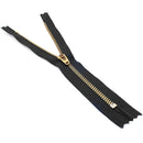 YKK Heavy Duty Close End Black Nylon Zipper Golden Brass Teeth For DIY Craft  Jeans