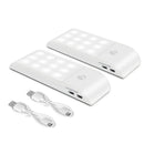 Motion Sensor Under Cabinet Lights Lithium Battery USB Rechargeable Adhesive LED Wall Lamps Drawer Kitchen Wardrobe Closet Night Lights