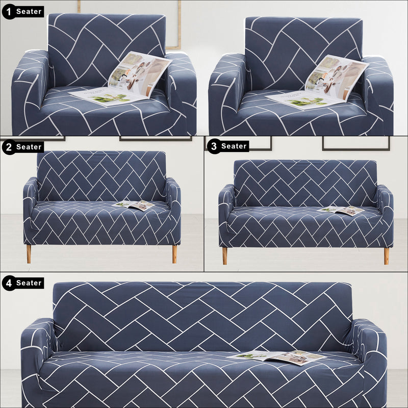 1/2/3/4 Seater High Quality Printed Sofa Covers Spandex Stretchable Polyester Sofa Protector