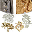 Plastic Olive Shape Toggle Shank Duffle Buttons Single Hole For Sweater, Jackets