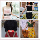 60mm Diamante Elasticated / Stretchable Clip-ons Waist Belt- Women Fashion Accessory