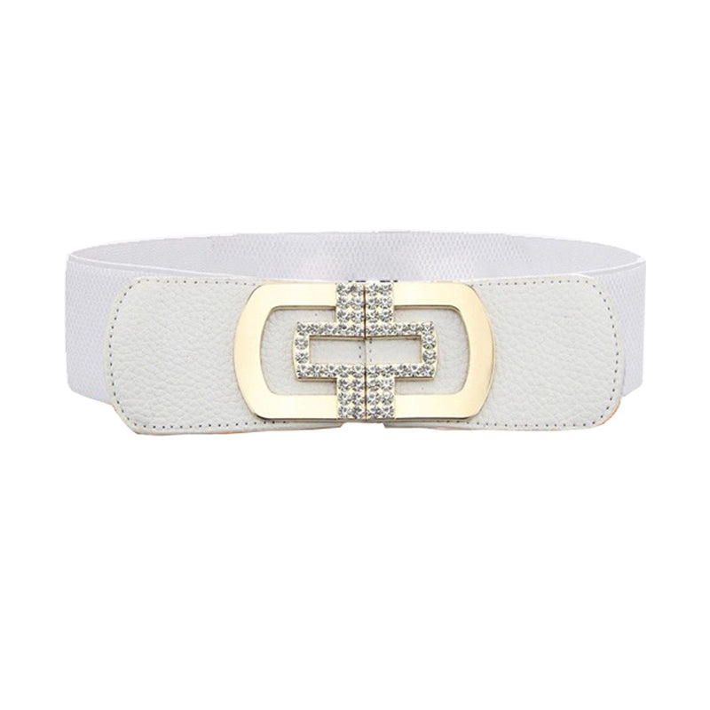 60mm Diamante Elasticated / Stretchable Clip-ons Waist Belt- Women Fashion Accessory