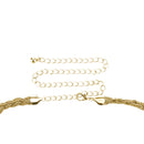 46" Long Two Line Braided Chain Waist Belt, Women Fashion Accessory - Silver, Gunmetal, Gold