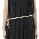 1 Row Diamante Waist Chain Belts for Women Fashion Accessory - Gold, Silver