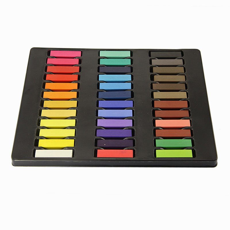 Temporary Multicolour Hair Dye Chalks Non Toxic Soft Pastels Salon Kit