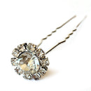 Hair Pins Flower Design Crystal Rhinestones Diamante  Women Hair Styling Accessory