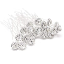 Hair Pins Flower Design Crystal Rhinestones Diamante  Women Hair Styling Accessory