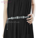 Silver, Gold Rhinestone Diamante Waist Chain Belt for Women Fashion Accessory 