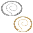 48" Long Rhinestone Diamante Chain Waist Belts for Women Fashion  Accessory - Gold, Silver