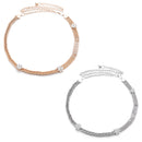 48" Diamante Mesh Belt with Flower Charms Chain Waist Belt for Women Fashion Accessory - Gold, Silver