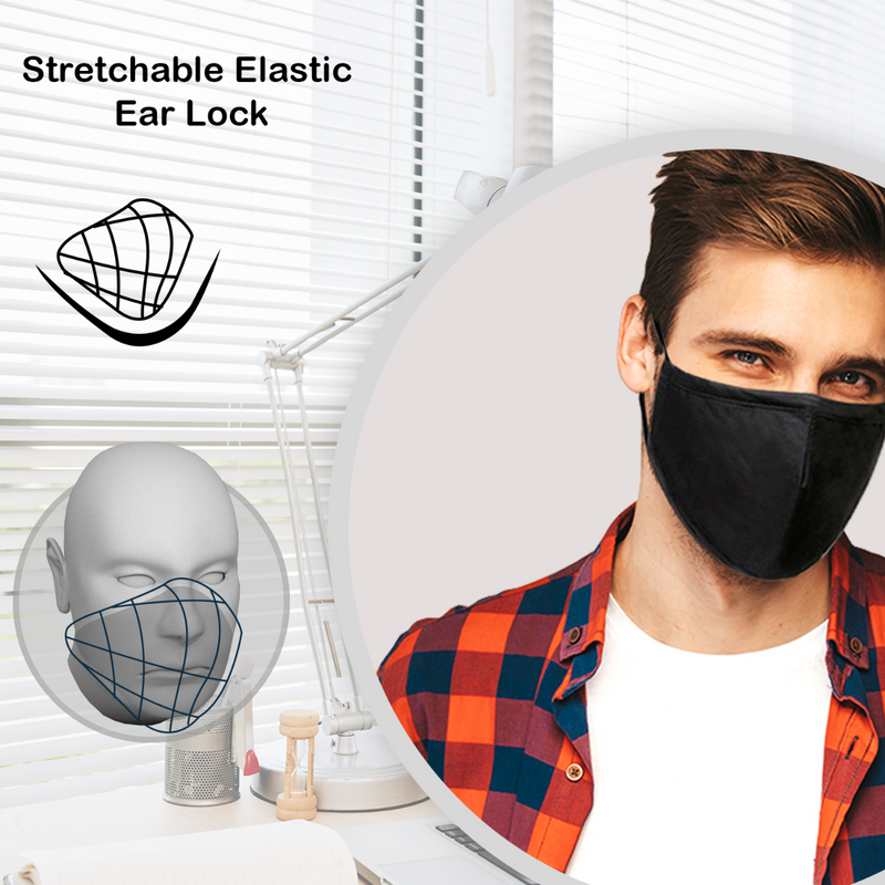 Cotton Face Mask With / Without Filter, Reusable, Washable & Dust Proof, Breathable & Safety Mask, Unisex Face Cover From Dust, Pollution