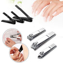 Nail Clipper Cutter Set Stainless Steel with Case for Fingernail, Toenail, Manicure Pedicure - 3pcs