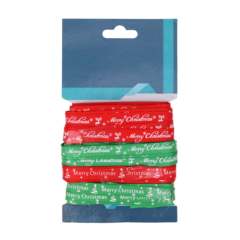 Assorted Grosgrain Christmas Ribbon for Gift Wrapping