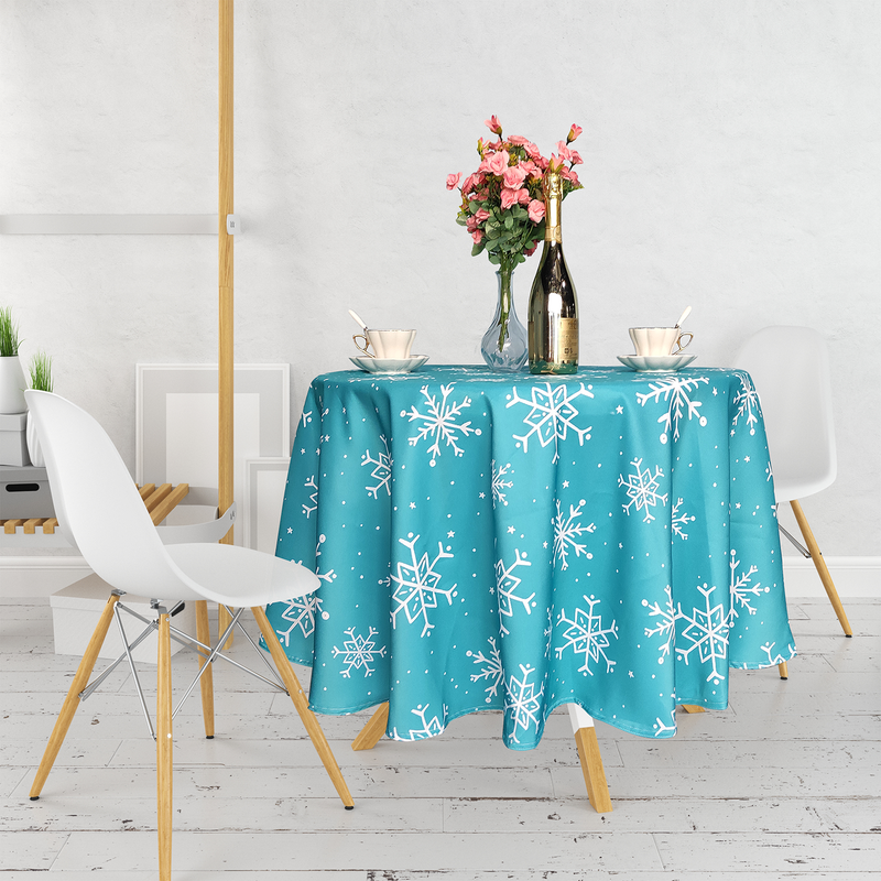 Tablecloth Christmas Washable Polyester Festive Table Cover Xmas Decoration  Christmas Party