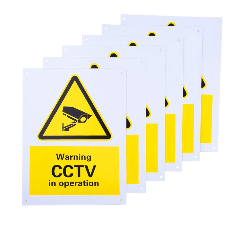 Warning Sign CCTV in Operations Rigid Plastic with 4 Pre Drilled Hole