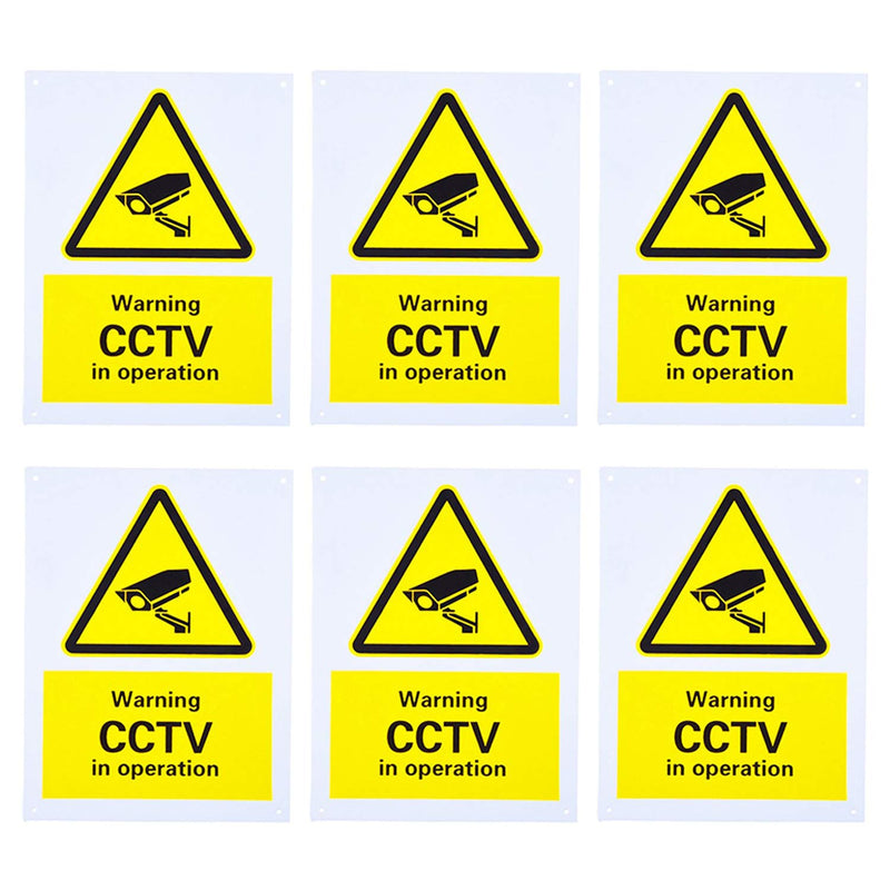 Warning Sign CCTV in Operations Rigid Plastic with 4 Pre Drilled Hole