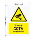 Warning Sign CCTV in Operations Rigid Plastic with 4 Pre Drilled Hole