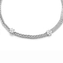 48" Diamante Mesh Belt with Flower Charms Chain Waist Belt for Women Fashion Accessory - Gold, Silver