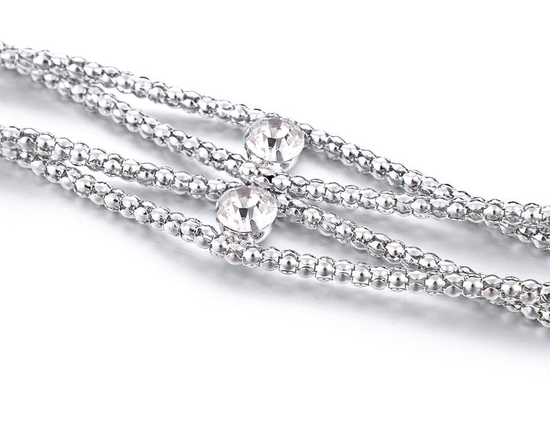 Silver, Gold Rhinestone Diamante Waist Chain Belt for Women Fashion Accessory 