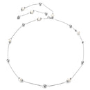  Women's Thin Chain Belt Pearl Beads with Diamante Rings with clasp locks adjustments for Fashion, Fancy Party Dresses, Wedding Gowns - Gold, Silver