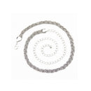 46" Long Two Line Braided Chain Waist Belt, Women Fashion Accessory - Silver, Gunmetal, Gold