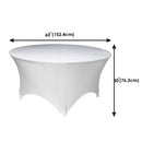 Round Spandex Table Linen Stretchable Tablecloth for Banquets, Trade Shows, Cocktail Parties