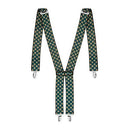 Men's Adjustable Braces x Shape Heavy Duty Clip On Suspenders for Trousers, Jeans, 35mm