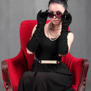 10mm Women's Black OBI Band Waist Belt with Gold Buckle for Fashion Accessory