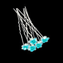 Rose Flower Crystal Rhinestone Hair Pins Hairstyling Accessory for Wedding, Bridal, Jewellery