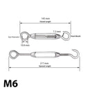 Stainless Steel Turnbuckle Hook Eye Wire Rope Strainer Tension Cable