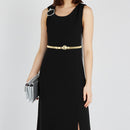 Gold Stretchable Spring Waist Belt for Women Fashion  Accessory - Small, Medium