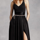 43" Metal Waist Belt Chain Belt with Clasp Buckle and Crystal Rhinestones for Casual and Formal Wear, Women’s Fashion Accessory - Silver, Gold