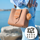 6mm Gunmetal Flat Head Mushroom Studs Pin Back Rivets with Hand Tool For Clothing, Leathercrafts