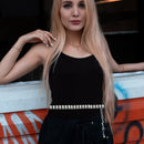 45" Rhinestone Diamante Waist Chain Belt for Women Fashion Accessory