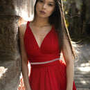 46" Long Two Line Braided Chain Waist Belt, Women Fashion Accessory - Silver, Gunmetal, Gold