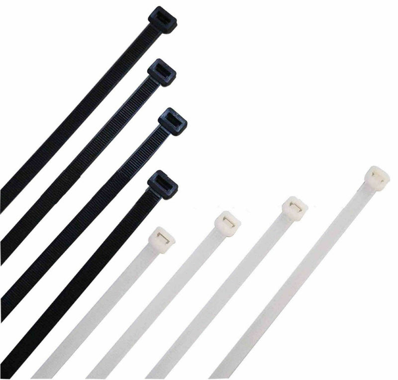Zip Wrap Cable Ties Wire Loop for Home Office Garage and Workshop Black & White