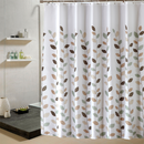 Shower Curtain With Hooks, Waterproof Polyester Fabric, Washable Bath Curtain UK