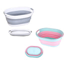 Oval Collapsible Foldable Laundry Basket Storage Organiser