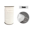 Flat 3/4/5mm Elastic Cord UK - White & Black Soft Elastic - Face Mask, Sewing Craft Stretch Cord